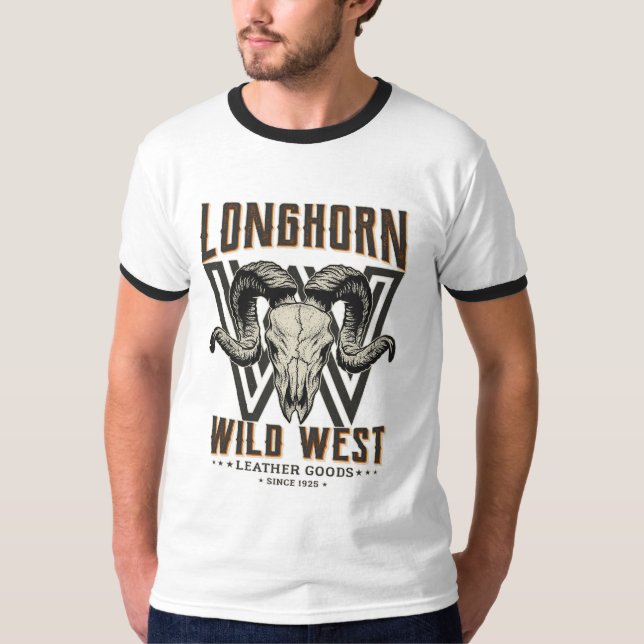 Vilda western lädervaror t shirt (Framsida)
