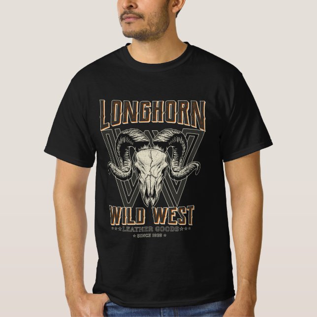 Vilda western lädervaror t shirt (Framsida)