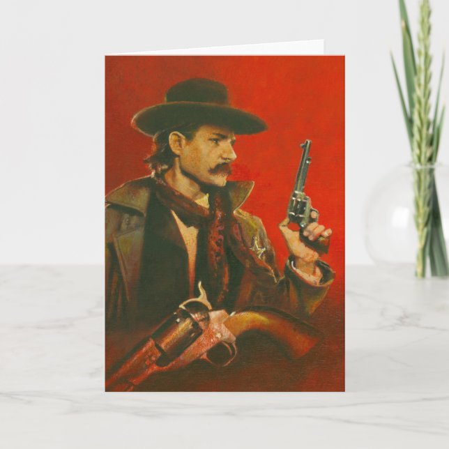 Vilda western Lawman Hälsning Card Kort (Framsida)