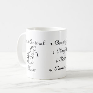 vilda western Mare Pony Line Art Spirit Animal Kaffemugg