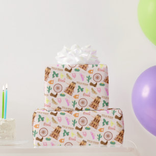 Vilda western med Cacti Mönster Barns födelsedag P Presentpapper