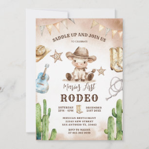 Vilda western Min första Rodeo Cowboydag Inbjudningar