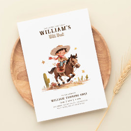 Vilda western Modern Cowboy Birthday Inbjudningar