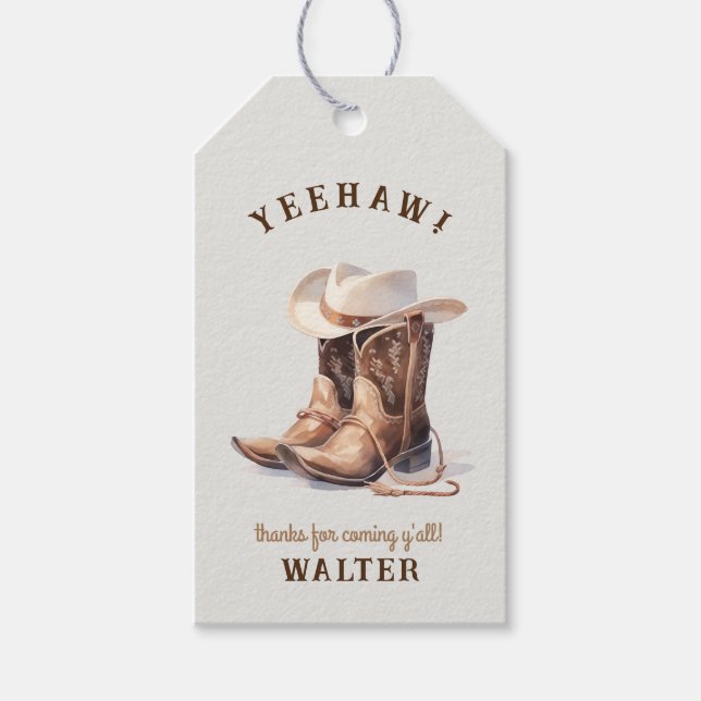 Vilda western Modern Cowboy Presentetikett (Framsidan)