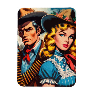 Vilda western par Retro-Tecknader Magnet