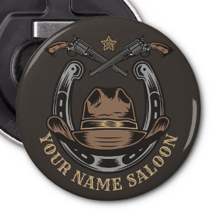 vilda western Revolver Horseshoe Western Cowboy Sa Flasköppnare