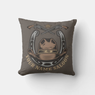 Vilda western Revolver Horseshoe Western Cowboy Sa Kudde