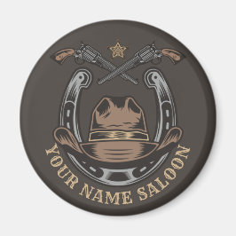 Vilda western Revolver Horseshoe Western Cowboy Sa Magnet
