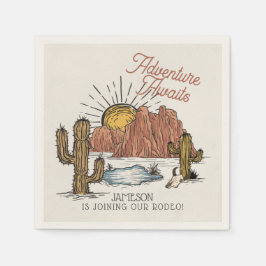 Vilda western Rodeo Baby Shower Pappersservett