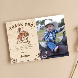 Vilda western Rodeo Cowboy Birthday Photo Tack Kort