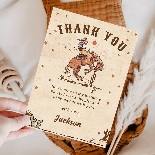 Vilda western Rodeo Cowboy Birthday Tack för ditt  (Skapare uppladdad)