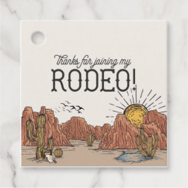 Vilda western Rodeo-Födelsedagsfest Circle Favorit Gåvor Etiketter