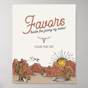 Vilda western Rodeo föredrar party-tecken Poster