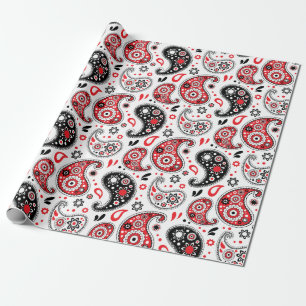 Vilda western Rodeo jul Bandana Paisley Mönster Presentpapper