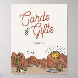 Vilda western Rodeo-kort och party-presentkort Poster