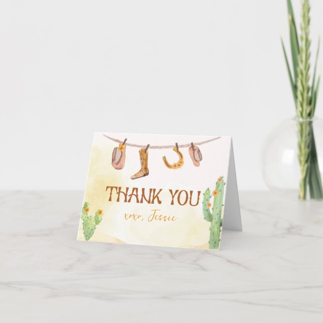 Vilda western Rodeo - tackkort (Framsida)