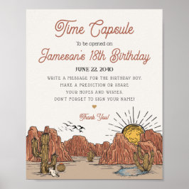 Vilda western Rodeo time capsule födelsedagsfest S Poster