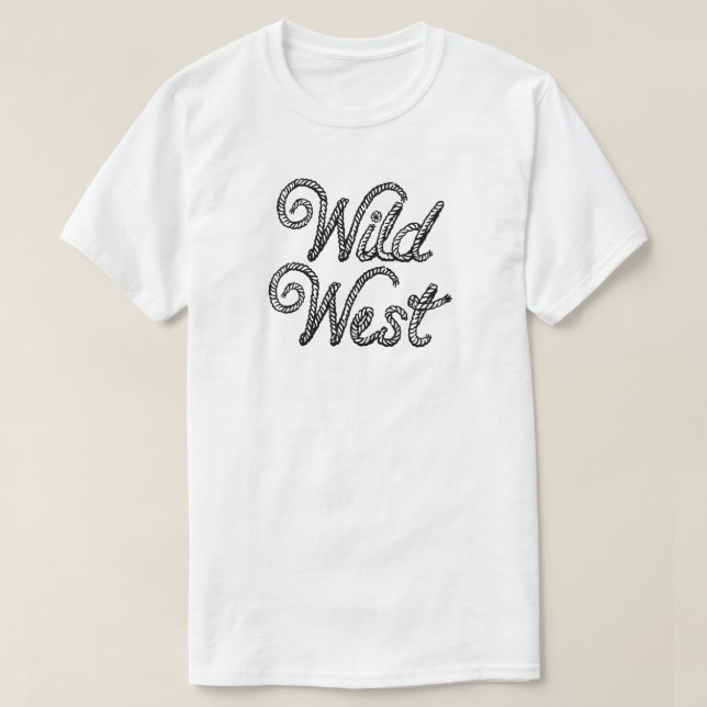 Vilda western Rope Lettering T Shirt (Design framsida)