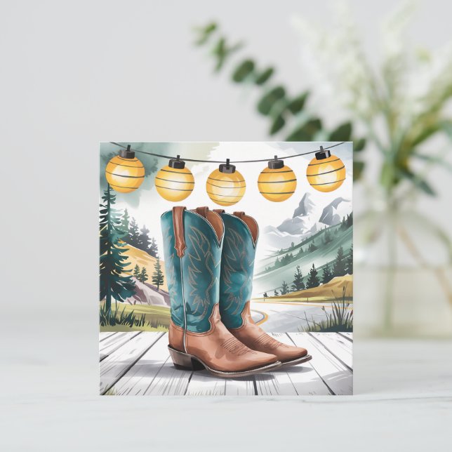 Vilda western Rustic Cowboy Western CowboyBoots (Stående Fram)
