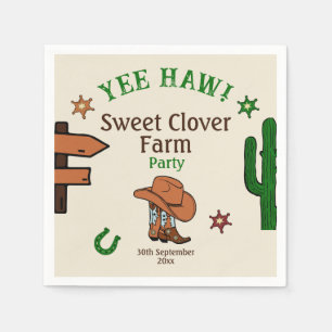 Vilda western Rustic Cowboy Westernare Party Pappersservett