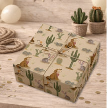 Vilda western Rustic Desert Animals födelsedag