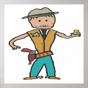 Vilda western sheriff poster