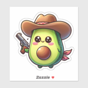 Vilda western Sheriffen Avocado - Cute & Couragous Klistermärken