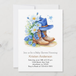 Vilda western Stollig Baby Shower Inbjudningar