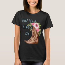 Vilda western typ av flicka t shirt