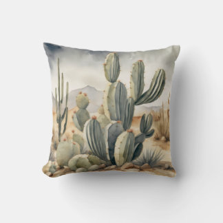 Vilda western Vibes Cactus Watercolor Kudde