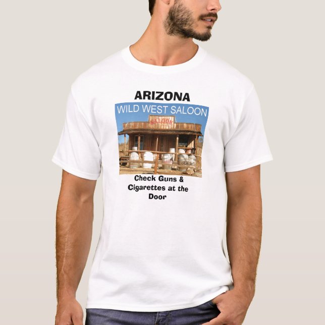 VILDA WESTERNSALONG, ARIZONA, kontrollvapen & T-shirt (Framsida)