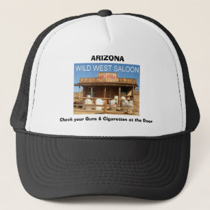 VILDA WESTERNSALONGEN, ARIZONA, kontrollerar din Truckerkeps