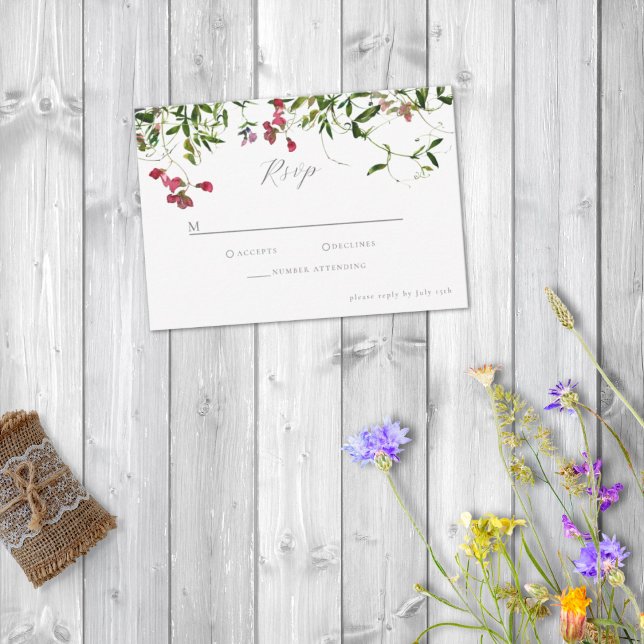 Vilda Whimsical Blommor & Grönska OSA Kort (Skapare uppladdad)