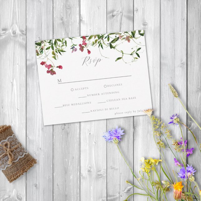 Vilda Whimsical Blommor & Grönska OSA Kort (Skapare uppladdad)
