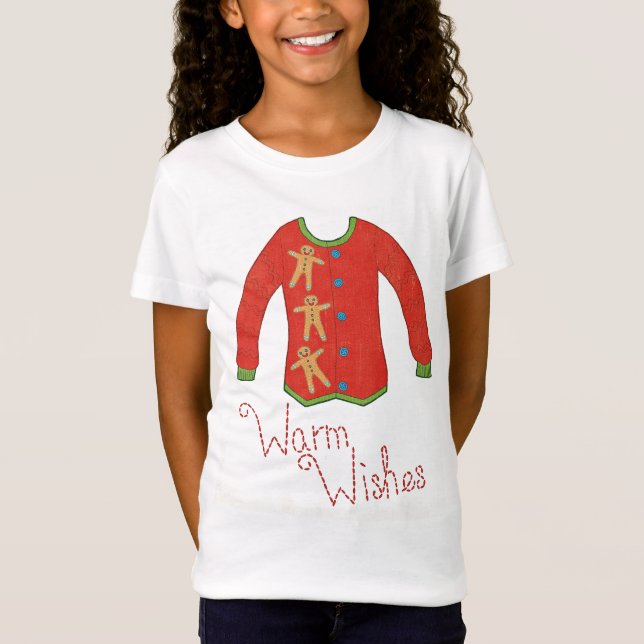 VildApple | varmt önskemål - pepparkaksgubbe Tee Shirt (Framsida)