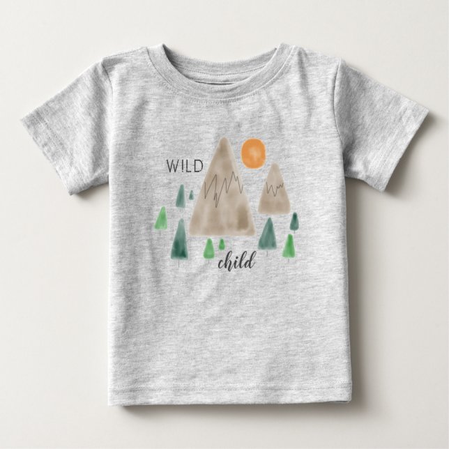 "Vildbarn" berg T Shirt (Framsida)