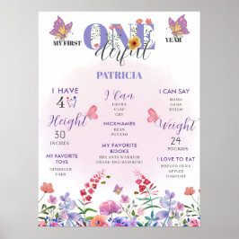 Vildblomma 1:a året 1:a födelsedagsmomsten poster