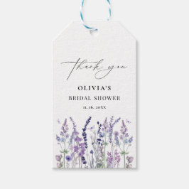 Vildblomma Akvarell Blommig Bröllopsdusch Presentetikett