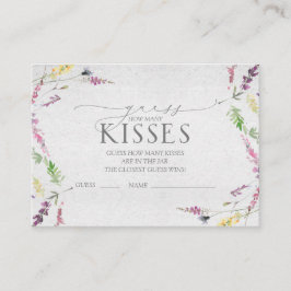 Vildblomma Akvarell Blommig Bröllopsduschspel Tilläggskort