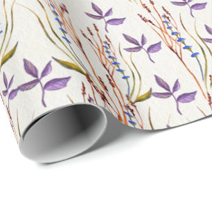 Vildblomma akvarelltryck presentpapper