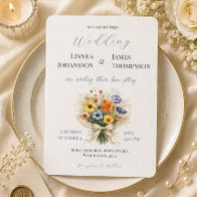 Vildblomma Anemon Trädgård Rustik Bröllopsinbjudan