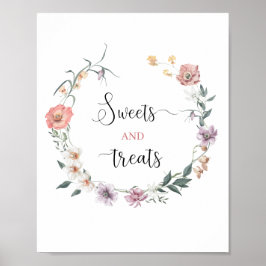 Vildblomma är på väg vår baby shower poster