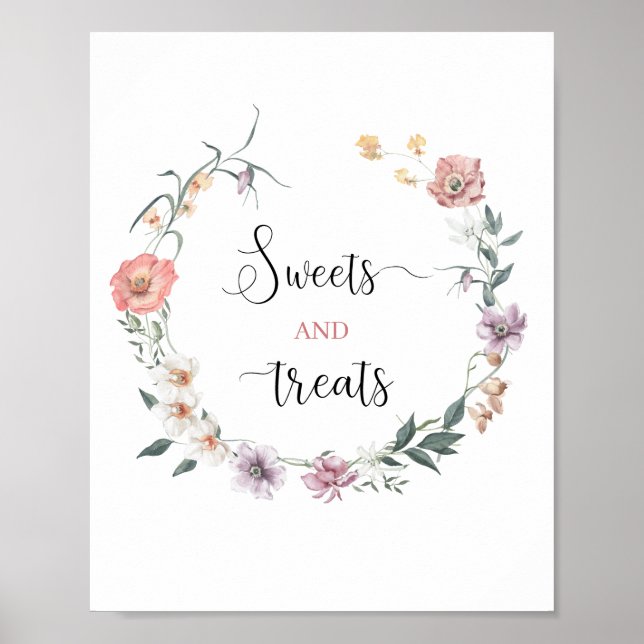 Vildblomma är på väg vårens bebisfest poster (Framsidan)