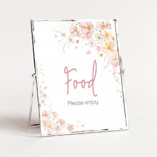 Vildblomma Baby i Blom Baby Shower Mat Poster