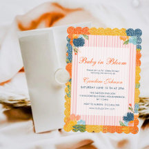 Vildblomma Baby i blomning scalloped Baby Shower