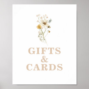 Vildblomma Baby i Bloom Baby Shower Present Skylt