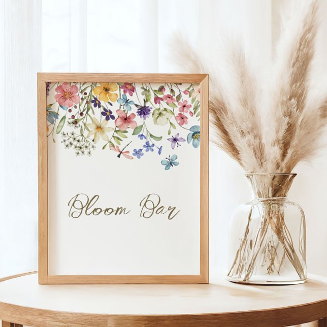 Vildblomma Baby I Knopp Babyfirande Blomsterbar Poster (Skapare uppladdad)