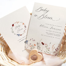 Vildblomma Baby in Bloom Blommig Baby Shower