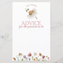 Vildblomma Baby Shower Aktivitet för blivande förä