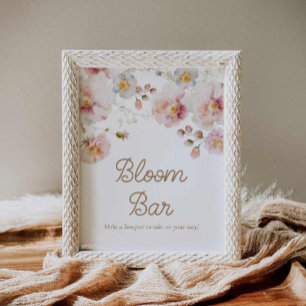 Vildblomma Baby Shower Bloom Bar Poster